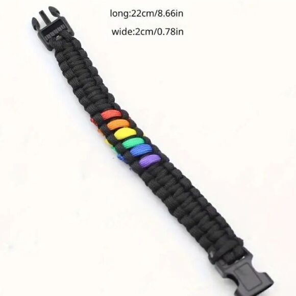 PRIDE  2 paracord bracelets set of 2 matching - Picture 2 of 9